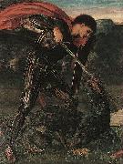 Burne-Jones, Sir Edward Coley St. George Kills the Dragon Sweden oil painting artist